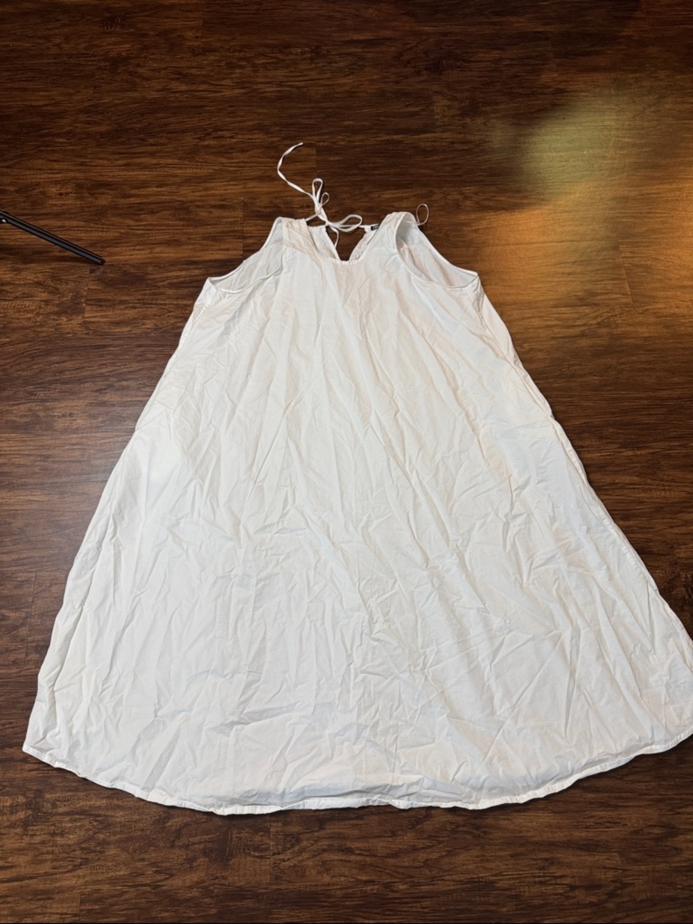 Zara White Maxi Dress with pockets XXL